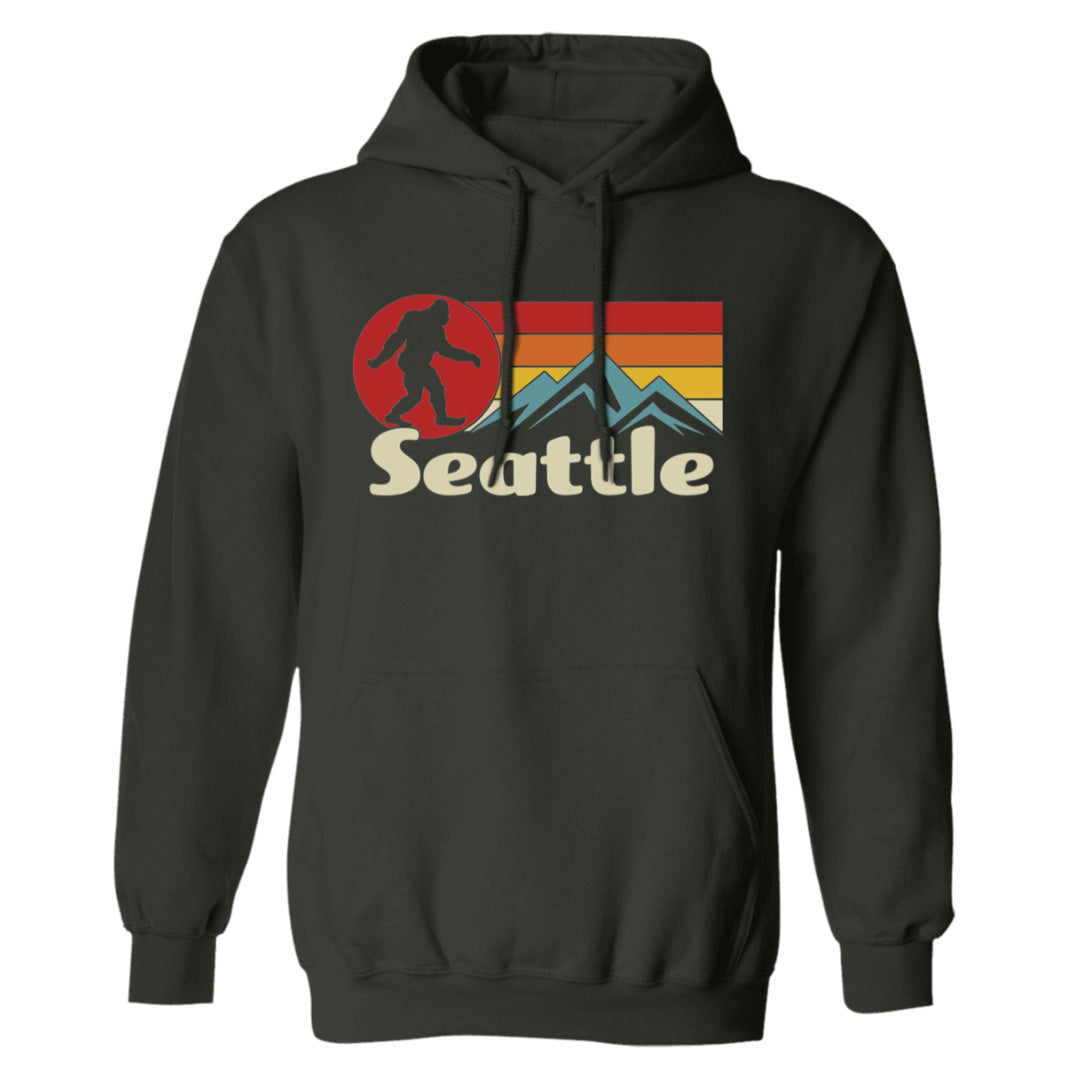 green Seattle Bigfoot hoodie