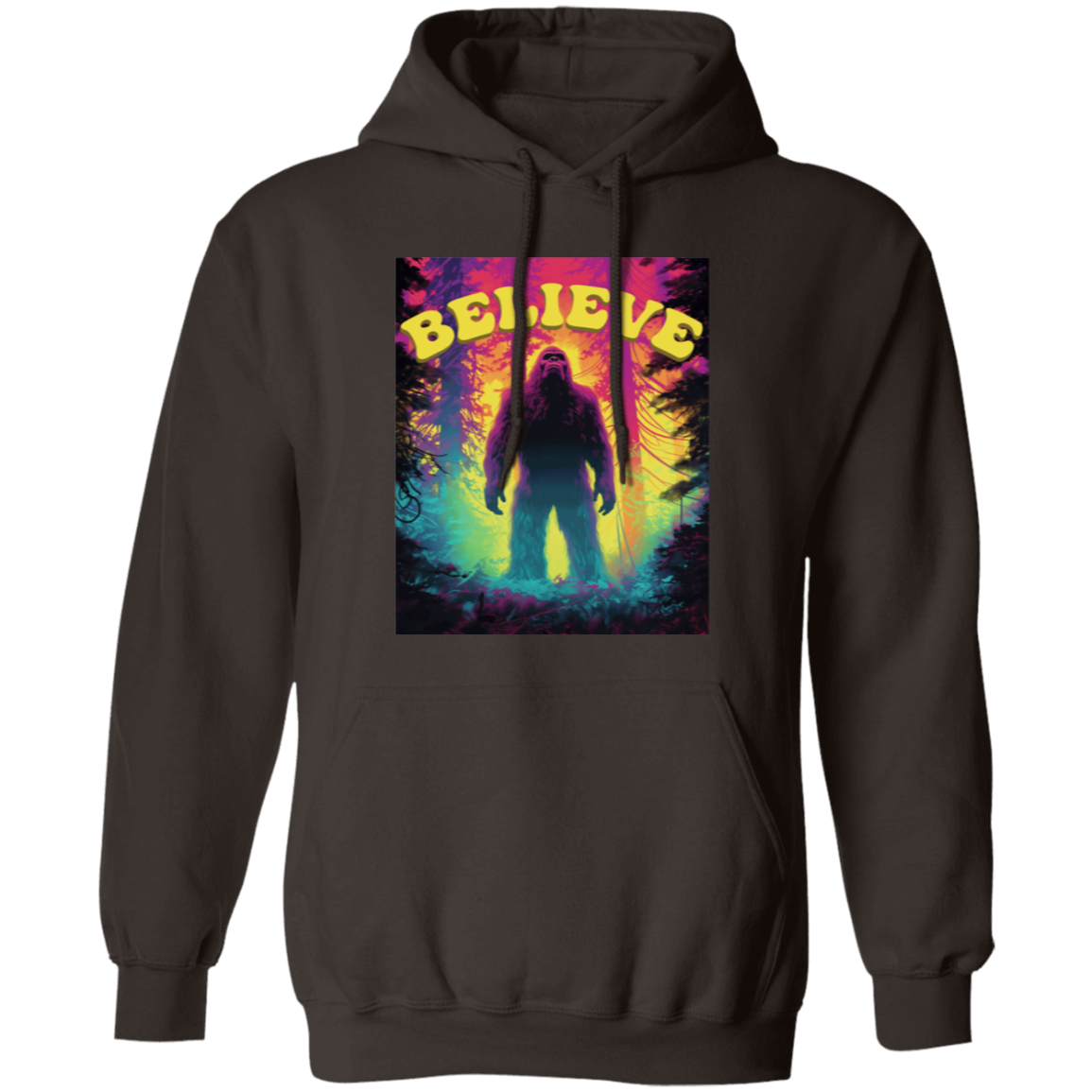 Psychedelic Believe Bigfoot Hoodie