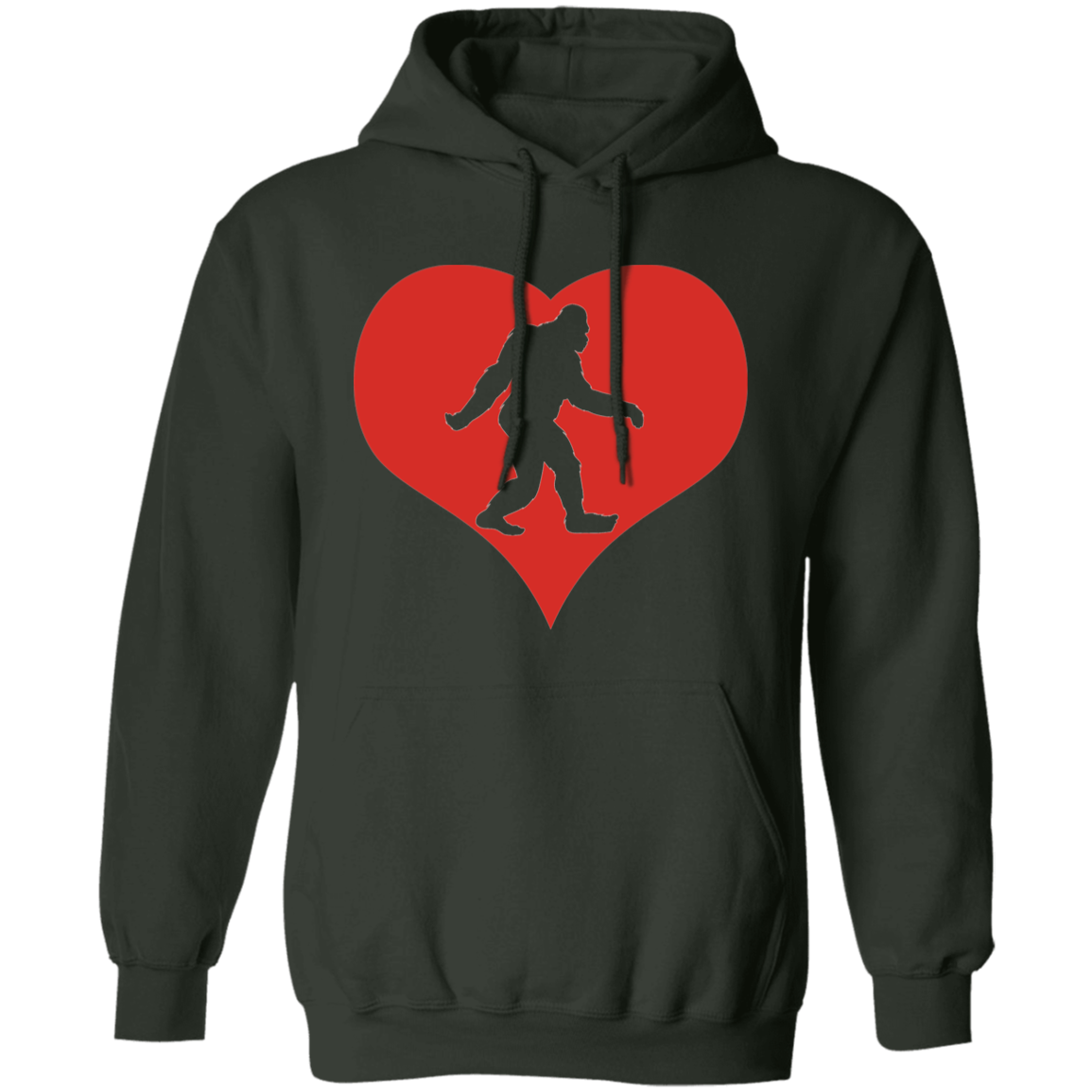 Green Bigfoot Valentine's Day Hoodie