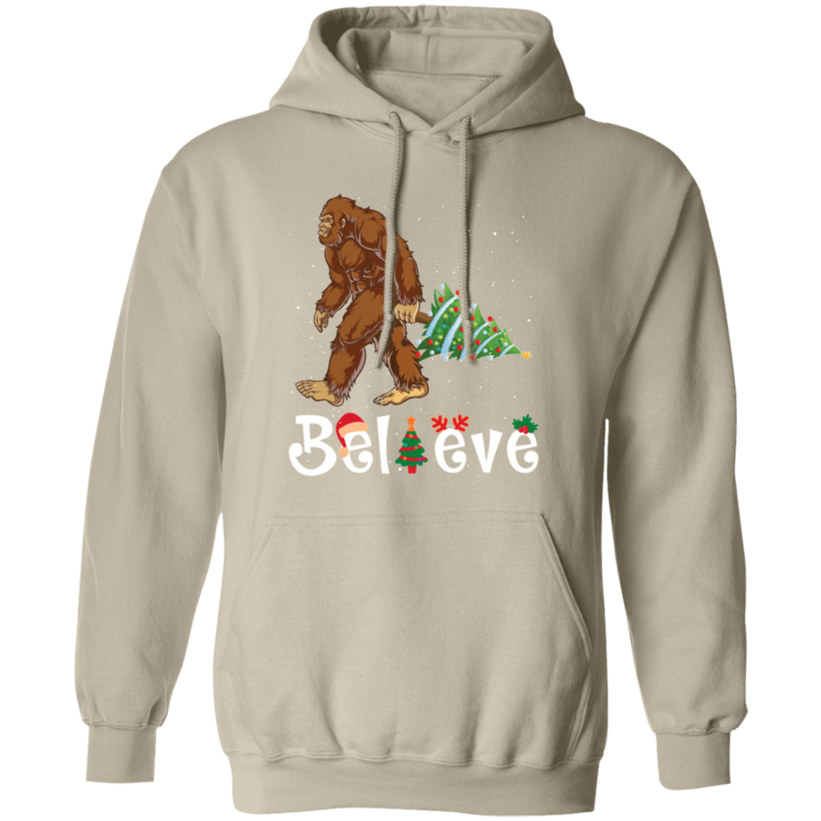 Believe Christmas Bigfoot Hoodie