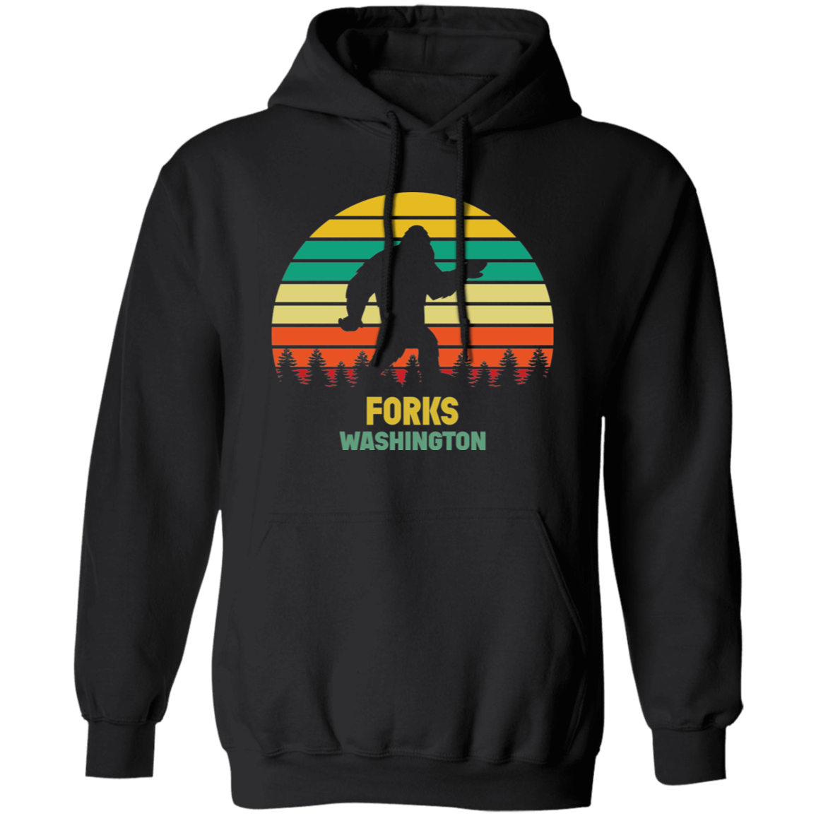 Black Forks Washington Bigfoot Hoodie