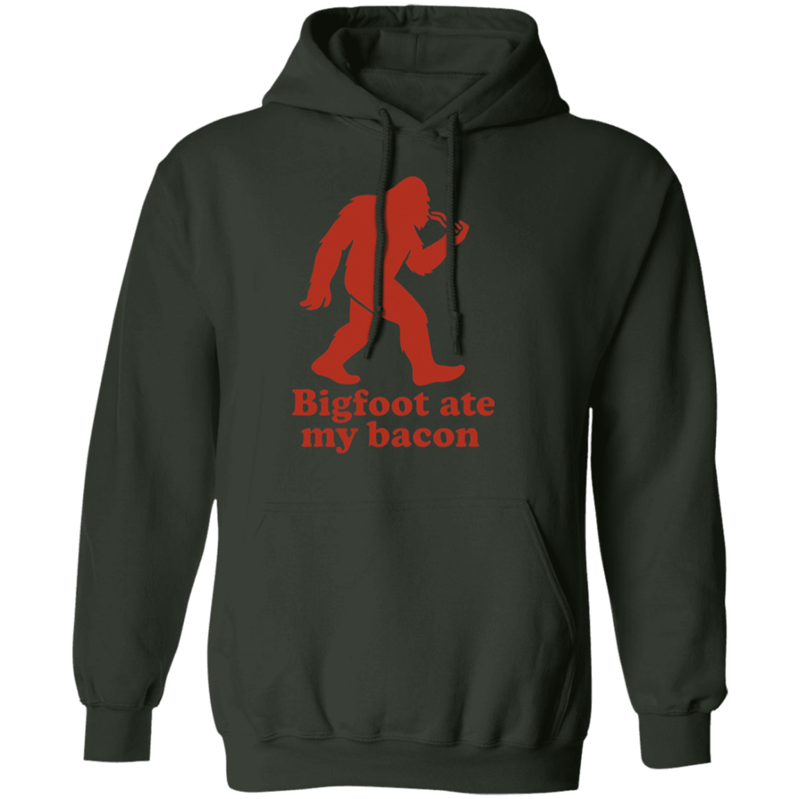 Green Bigfoot Ate My Bacon Hoodie