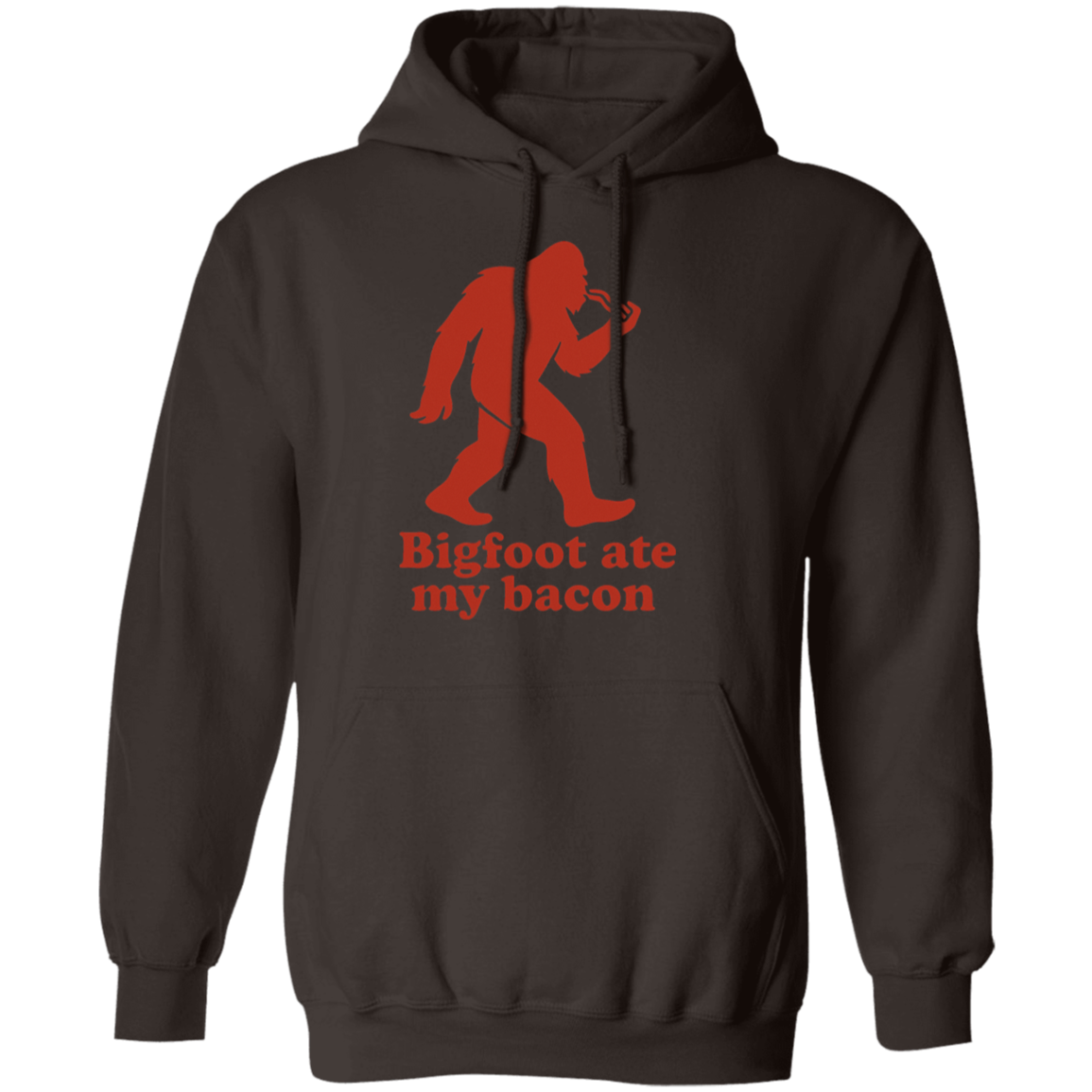 Brown Bigfoot Ate My Bacon Hoodie
