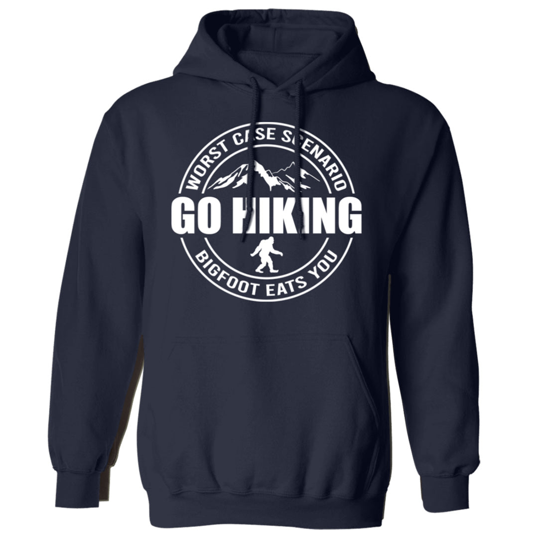 Navy Blue Worst Case Scenario Bigfoot Eats You Adult Hoodie