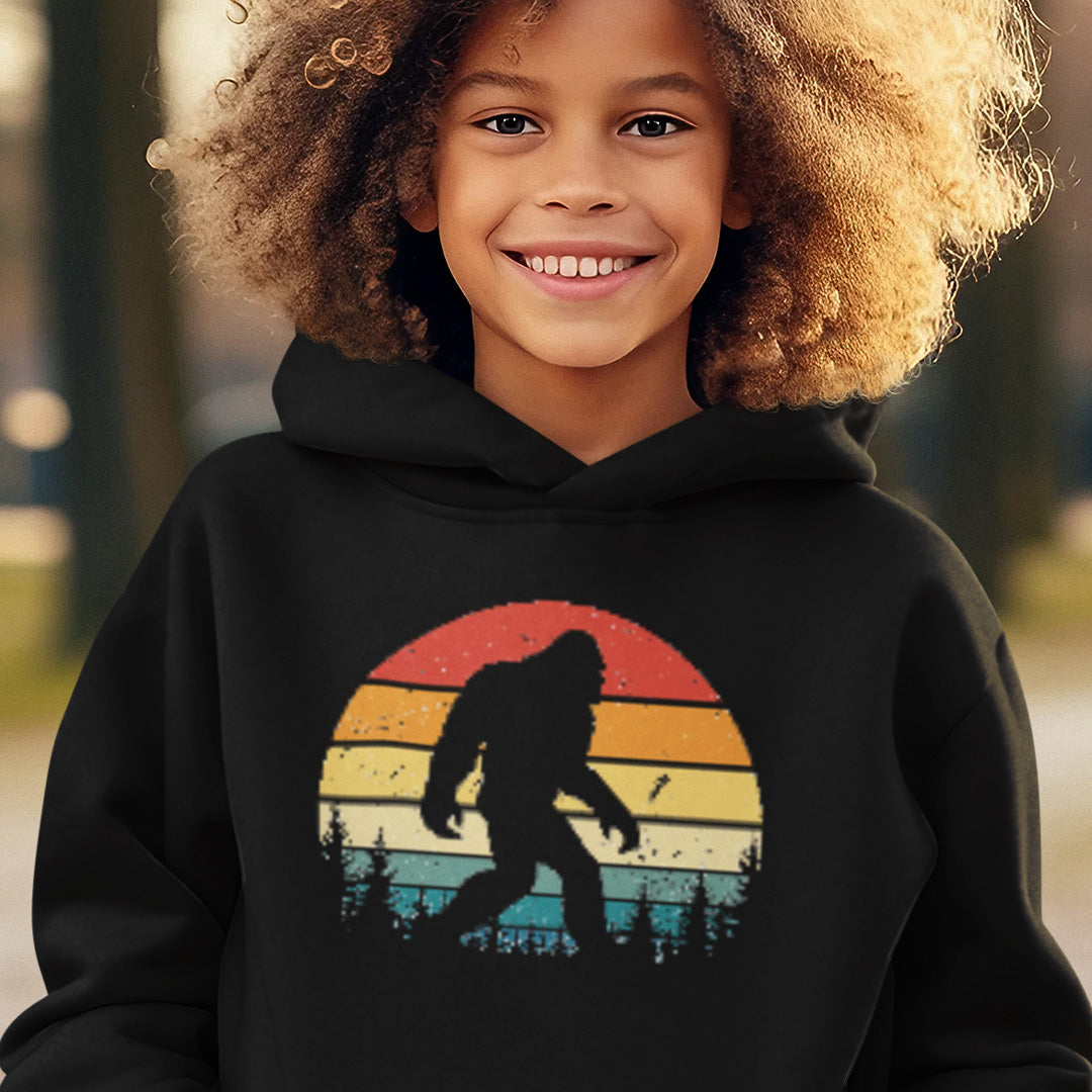 Retro Sunset Youth Bigfoot Hoodie