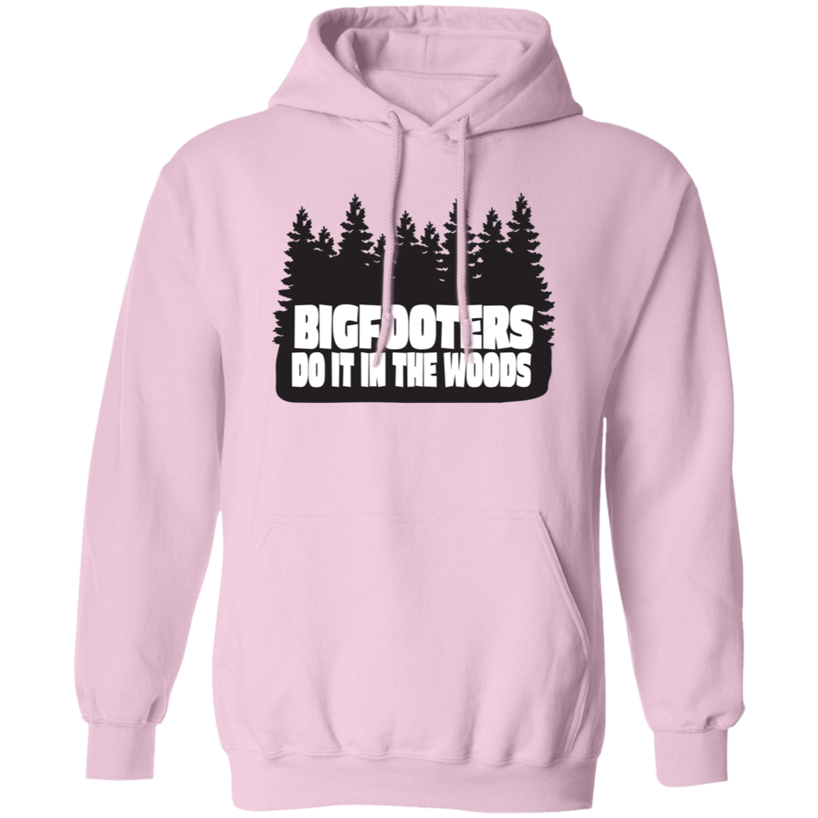 Pink bigfoot pullover hoodie for bigfoot lovers